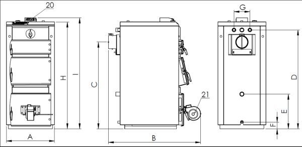 Котёл твердотопливный Elektromet EKO-KWD MAXI 40 Plus- фото2