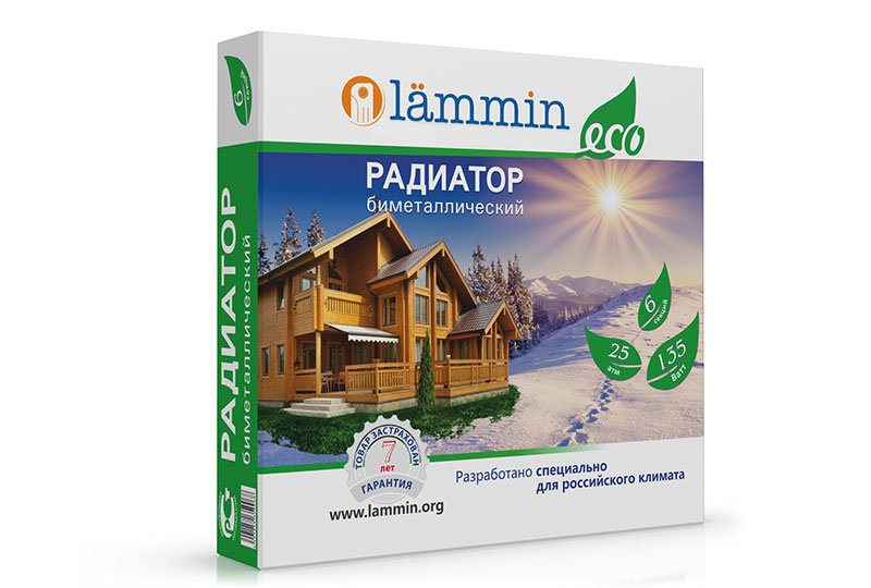 Биметаллический радиатор Lammin ECO BM-350- фото3