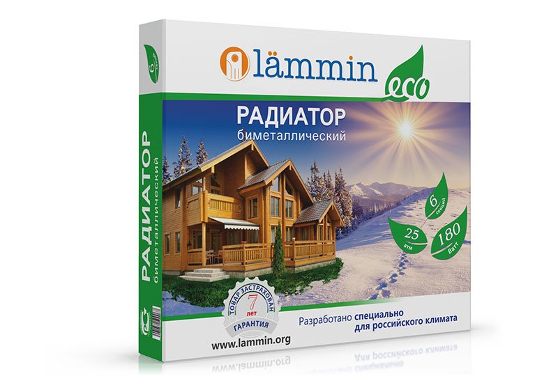 Биметаллический радиатор Lammin ECO BM-500- фото3