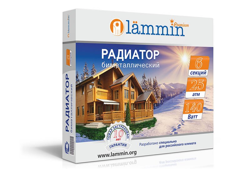 Биметаллический радиатор Lammin Premium BM-350- фото3
