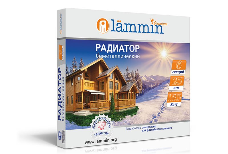 Биметаллический радиатор Lammin Premium BM-500- фото3